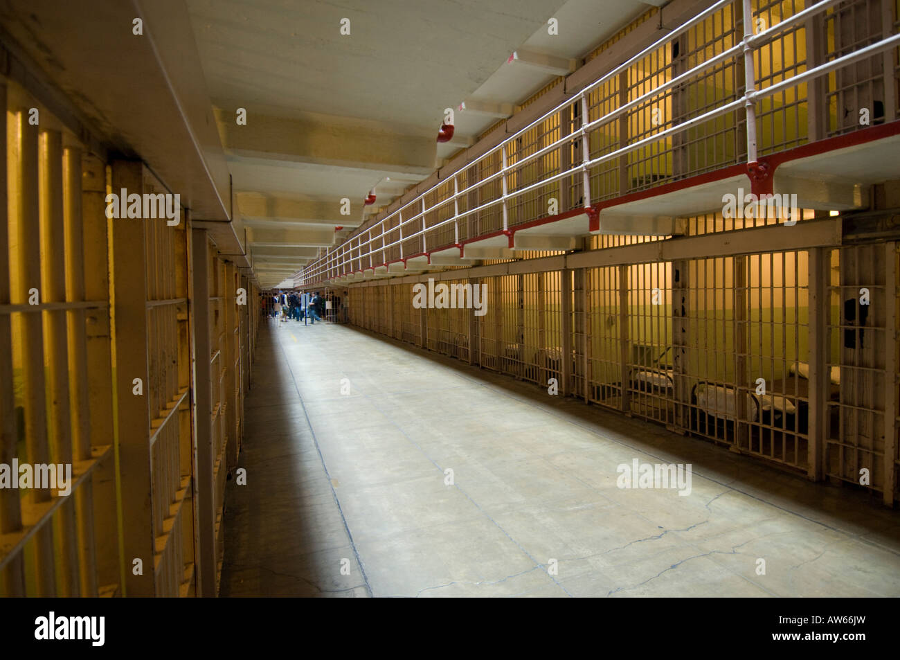 Innen Alcatraz Gefängnis, San Francisco, California ...