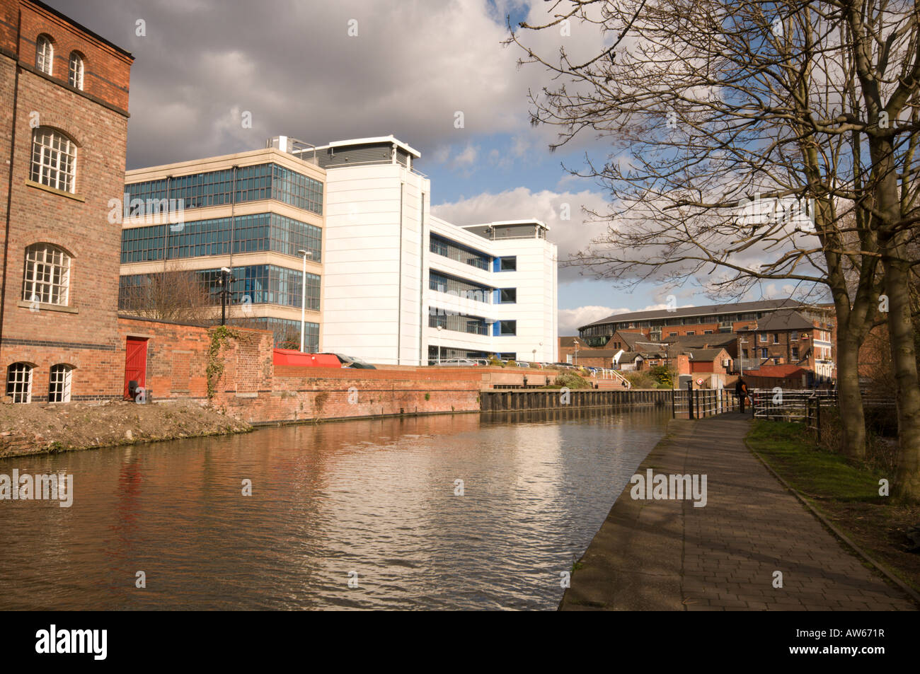 Leinpfad von Beeston und Nottingham Kanal Stockfoto