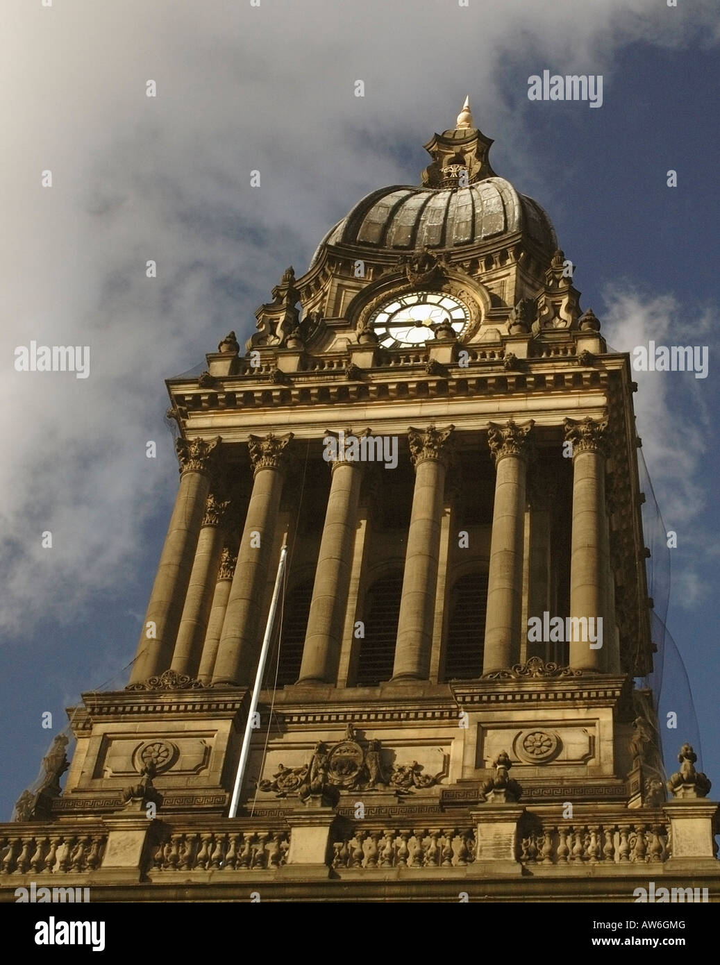 Der Uhrturm, Leeds Town Hall Stockfoto