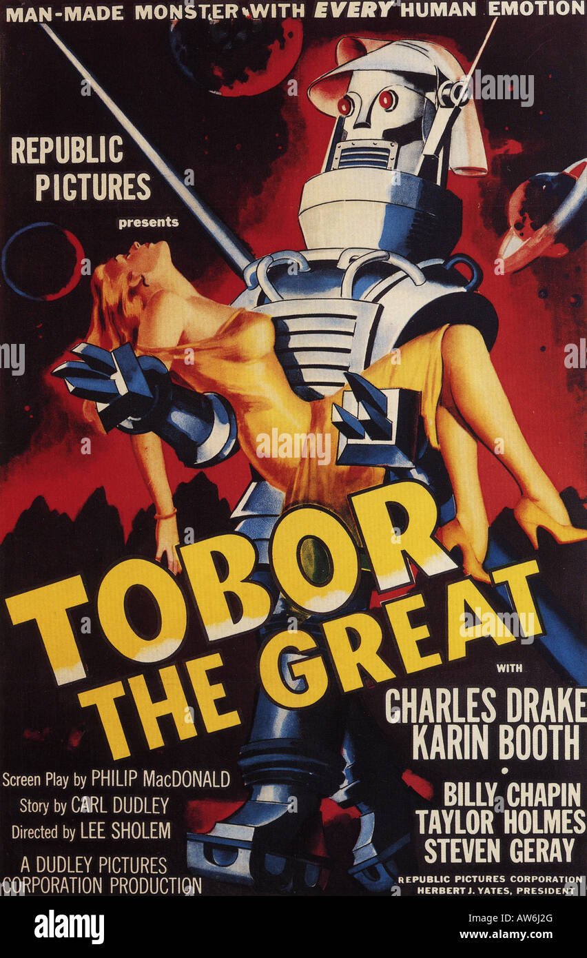 TOBOR der große Poster für das Jahr 1954 Dudley Bilder Film Stockfoto