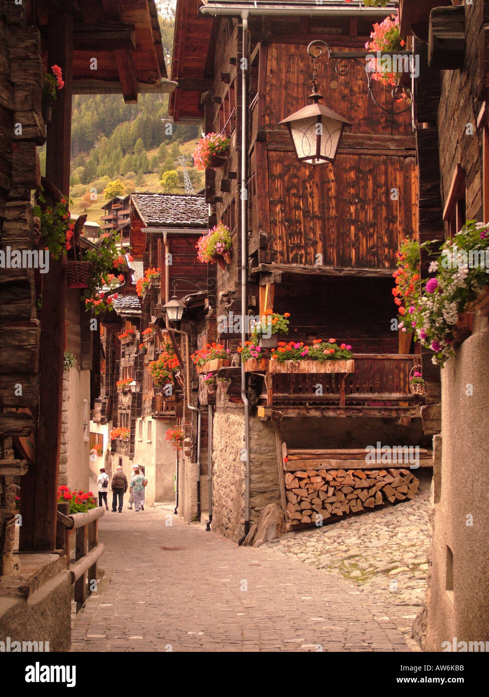 AJD46933, Schweiz, Europa, Wallis, Wallis, Val d ' Anniviers, Grimentz Stockfoto