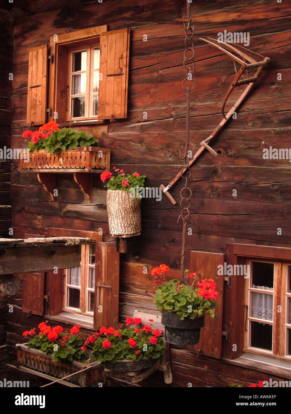 AJD46956, Schweiz, Europa, Wallis, Wallis, Val d ' Anniviers, Grimentz Stockfoto