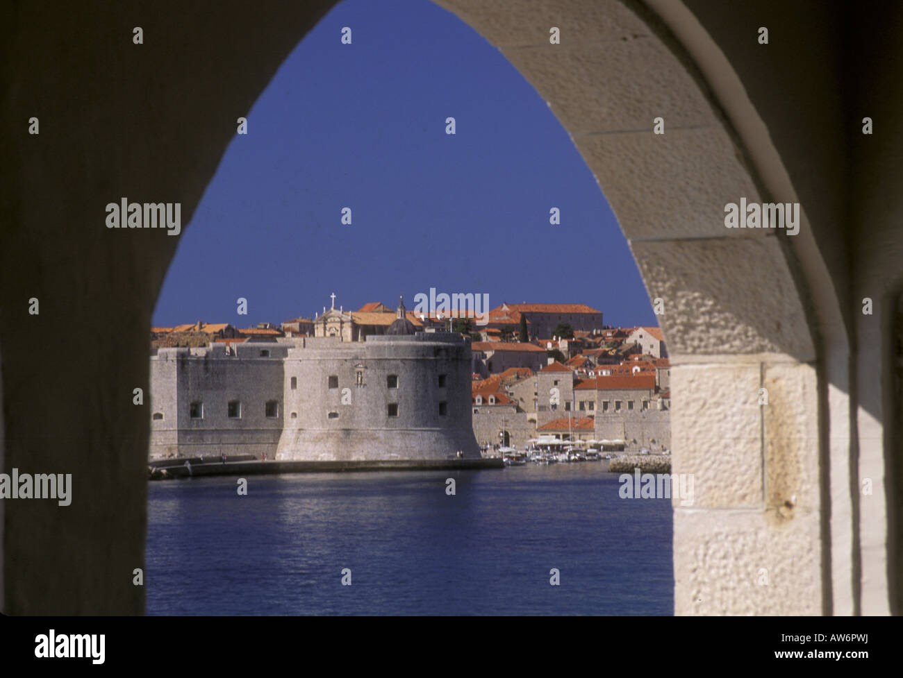 Alte Stadt Hardbour von Dubronvnik Stockfoto