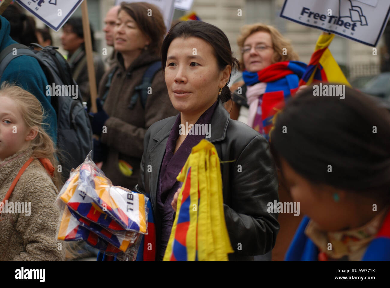 Freies Tibet-Kampagne Stockfoto