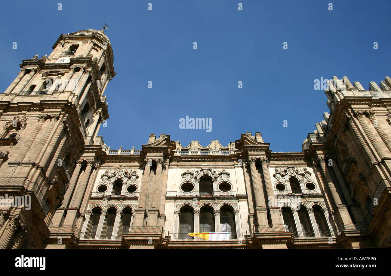 Kathedrale "La Manquita" (die einarmigen Dame), Malaga, Andalusien, Südspanien. Stockfoto