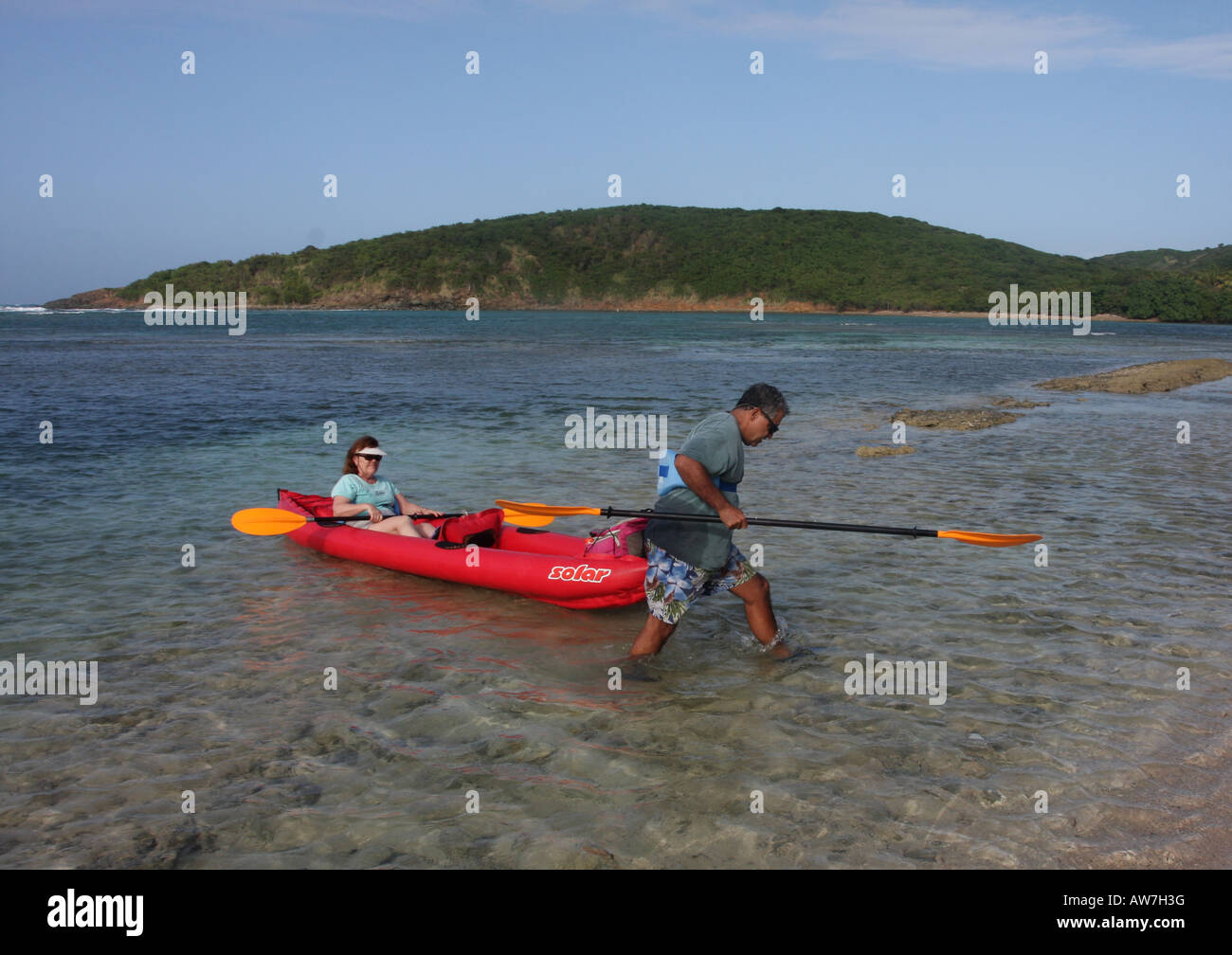 Puerto Rico Seven Seas Fajardo Kajak Stockfoto