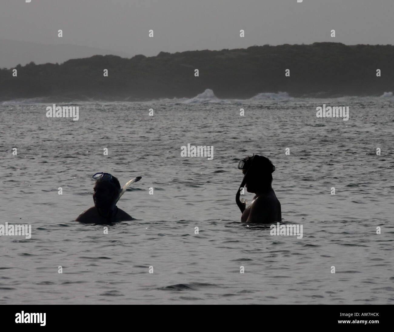 Strand Schnorcheln schwimmen Puerto Rico touristischen Seven Seas Stockfoto