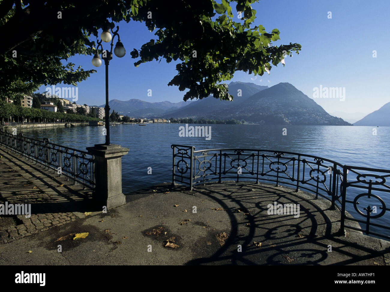 Lago di Lugano Stockfoto
