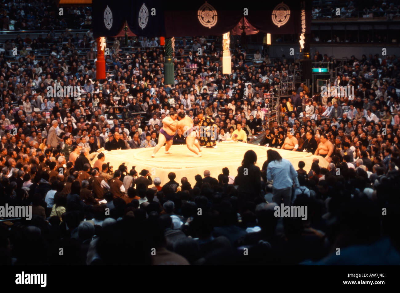 Sumo-Ringer Grand Sumo-Turnier Osaka Japan Stockfoto