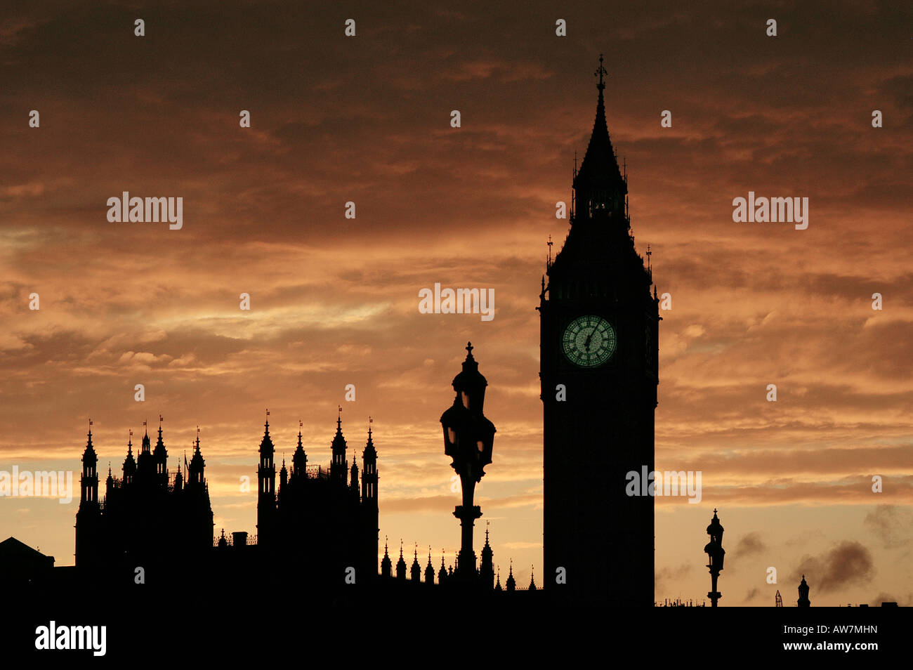 Big Ben und Haus der Parlamente London Stockfoto
