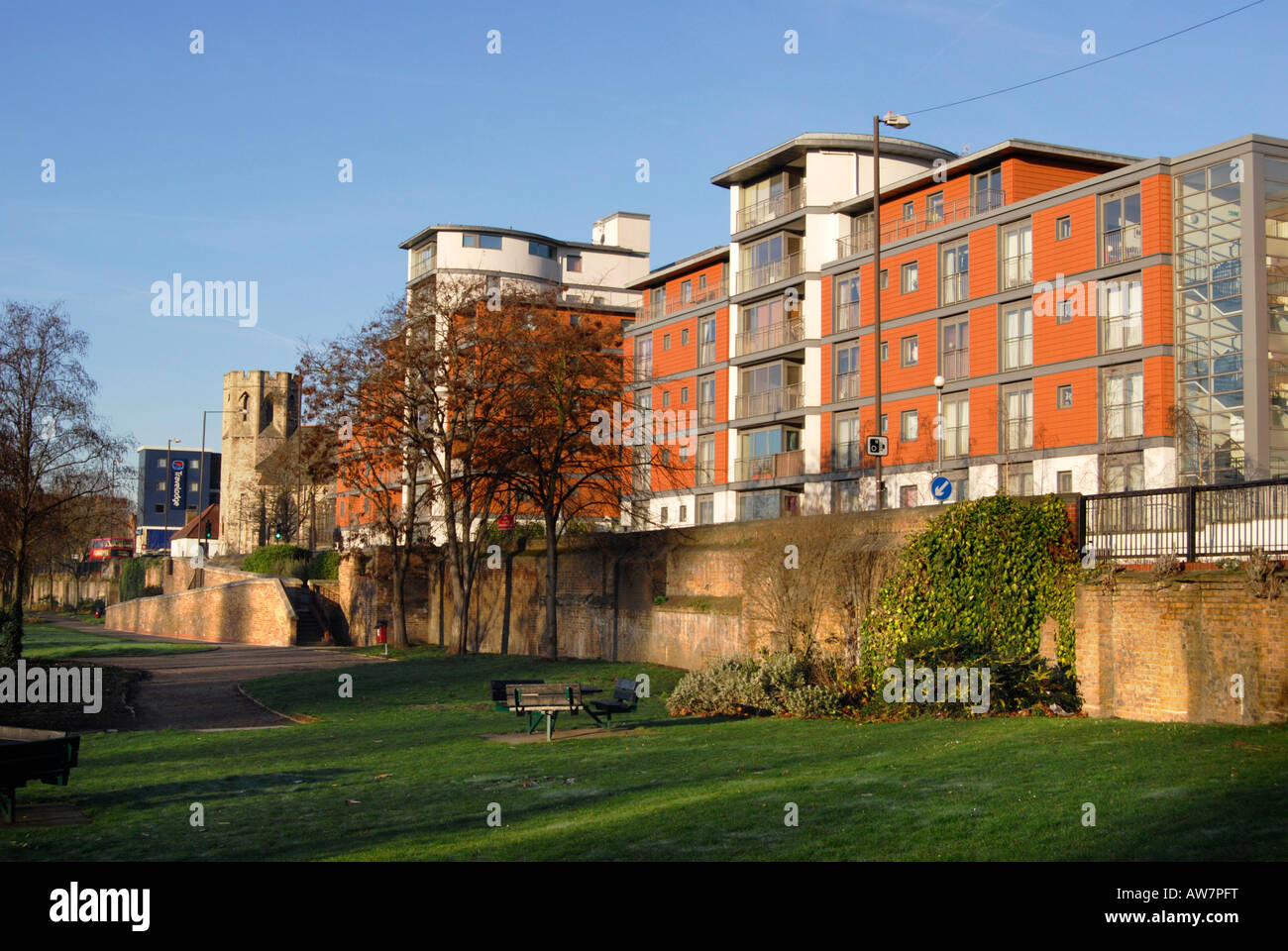 moderne Wohnanlagen Wohnungen Stockfoto