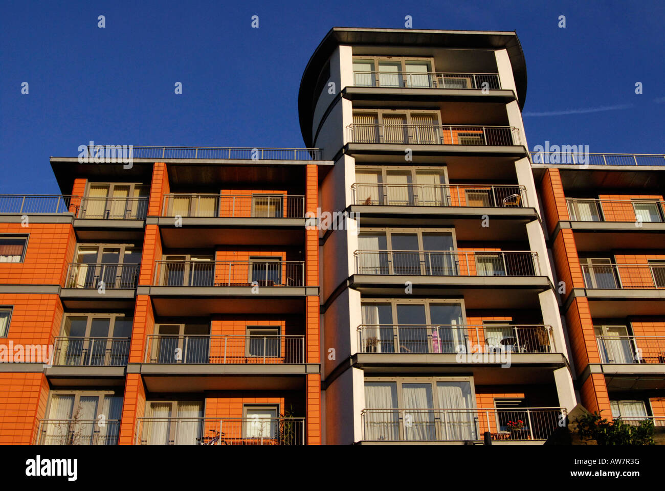 moderne Apartments Wohnungen Wohn- Stockfoto