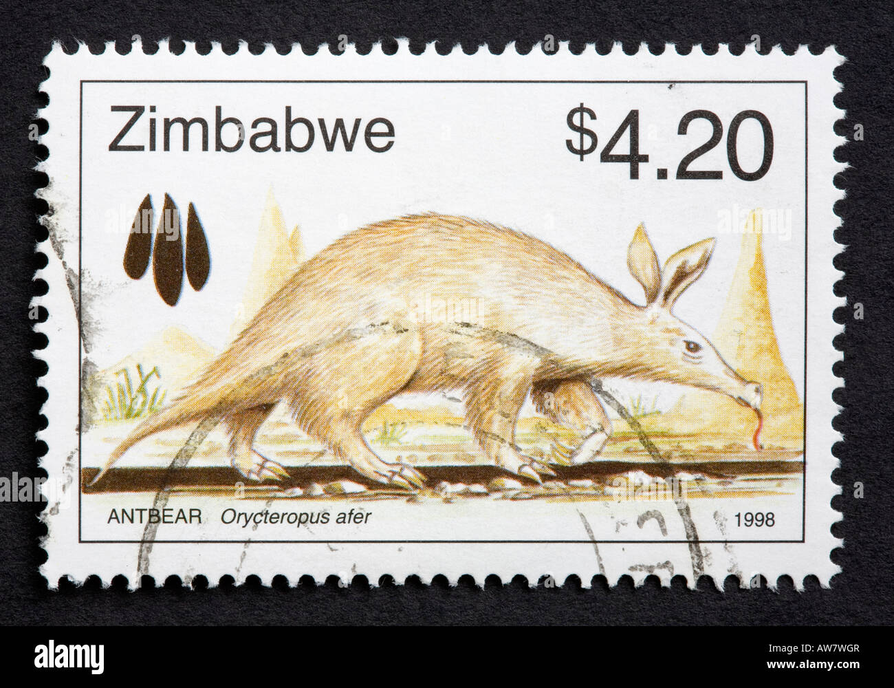 Simbabwes Briefmarke Stockfoto