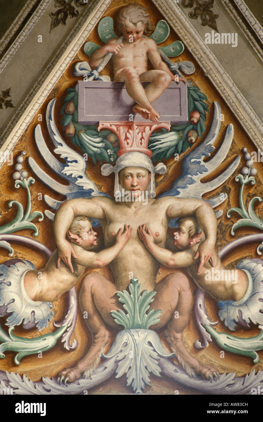 Cremona Italien Mannersist Fresken in der Kirche San Sigismondo Stockfoto