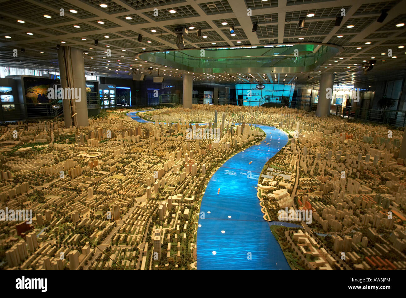 Die städtische Planung Zentrum Riesen-Modell der zentralen Shanghai in Völker Republic Of China VR China Mitte Stockfoto