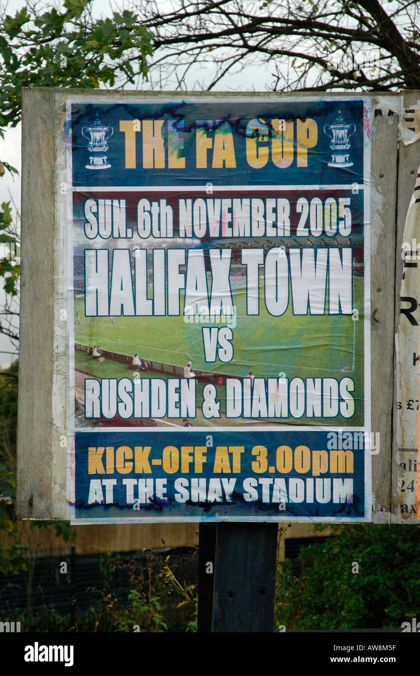 Halifax Town 1 Rushden Diamanten 1 FA Cup 1. Runde November 2005 Stockfoto