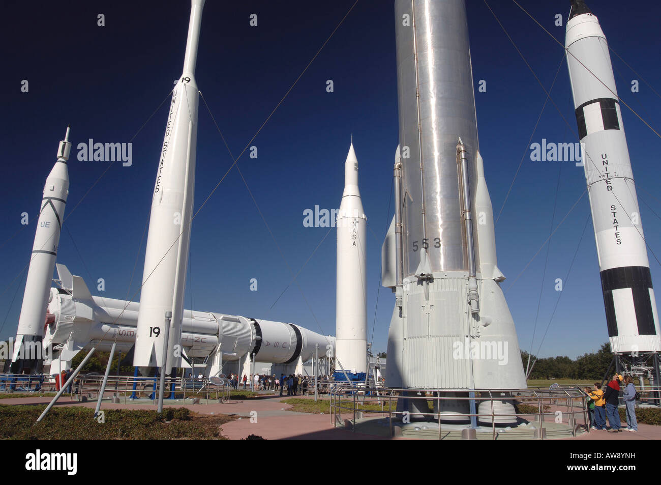 Kennedy Rocket Garden Stockfoto