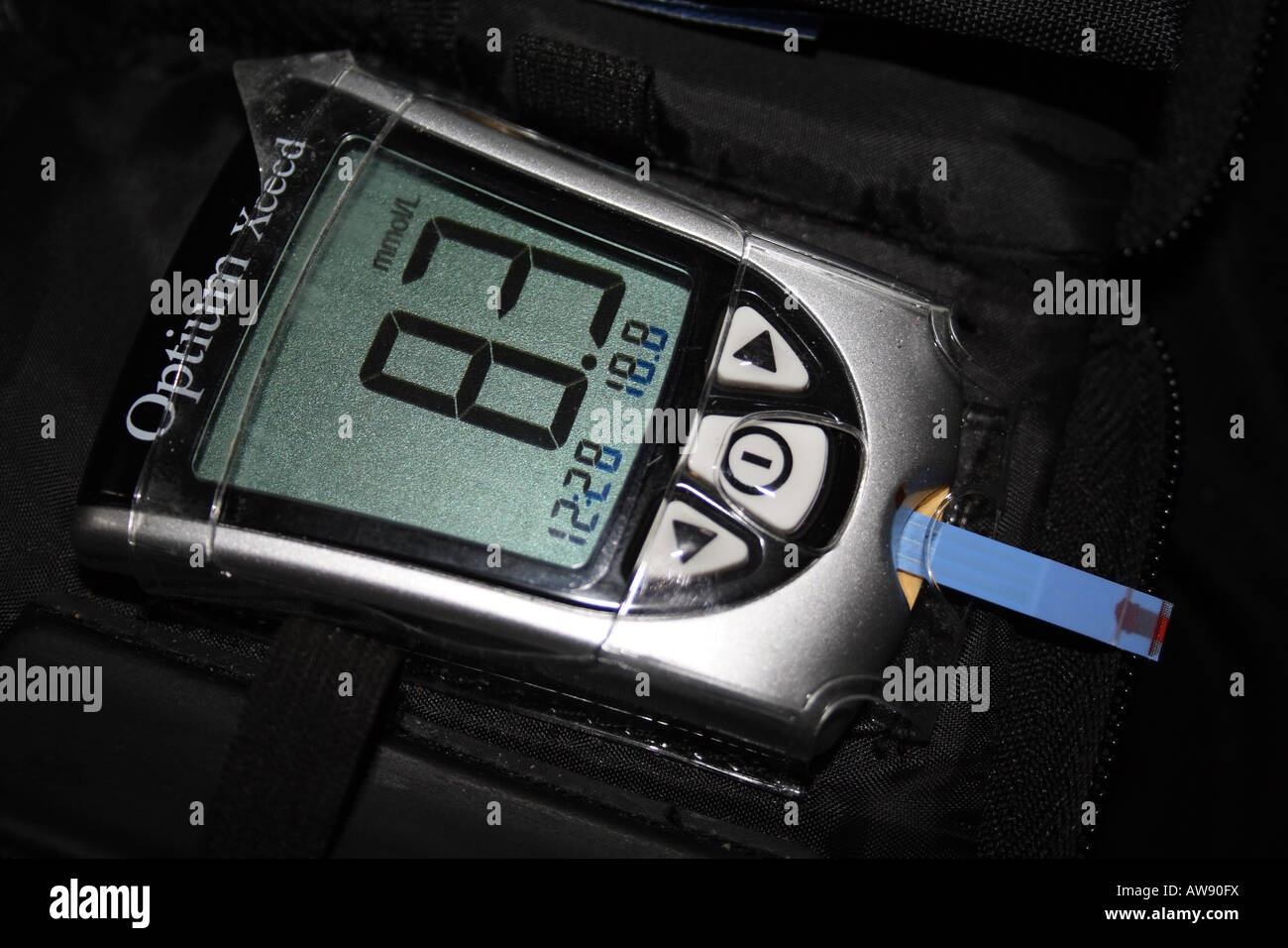 Diabetes Diabetes Blutzucker Glukose Meter Mit Blut Angewendet Fur