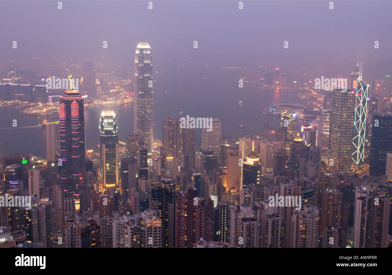 Luftverschmutzung in Hong Kong Stockfoto