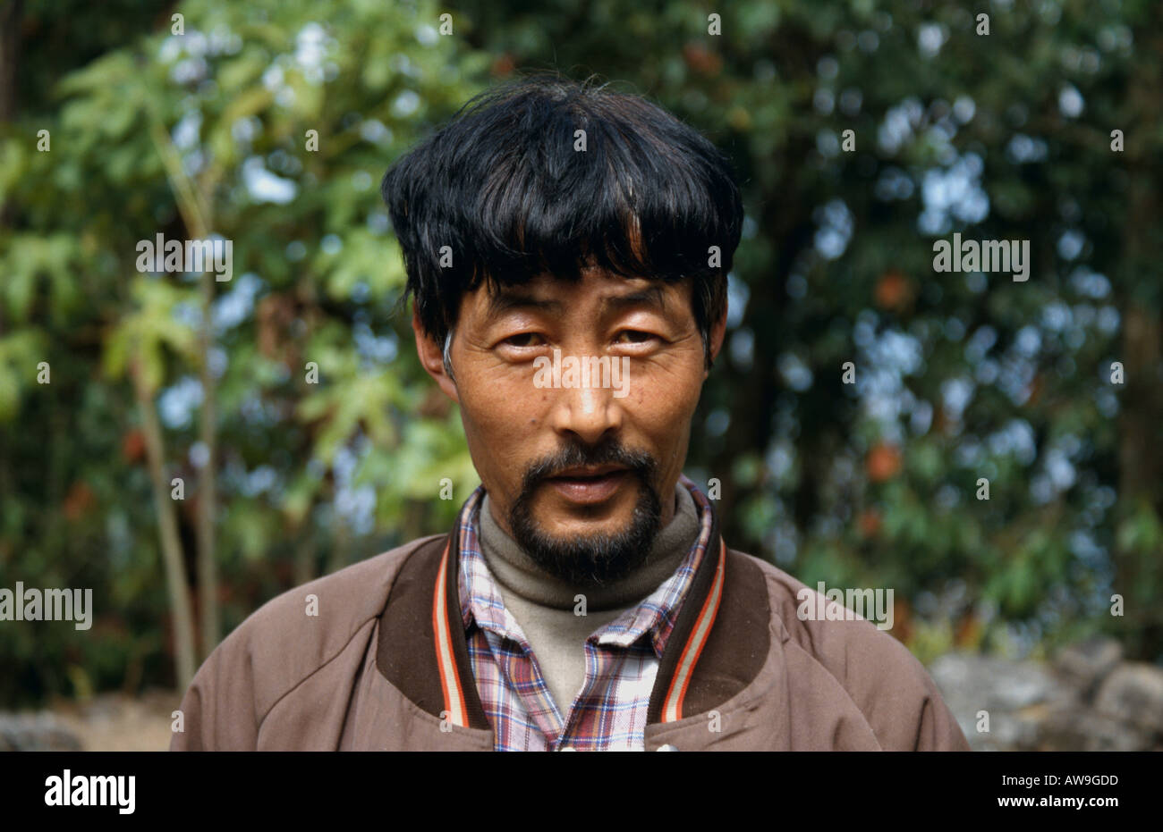 Lepcha Mann, in der Nähe von Rinchenpong, West Sikkim, Indien Stockfoto