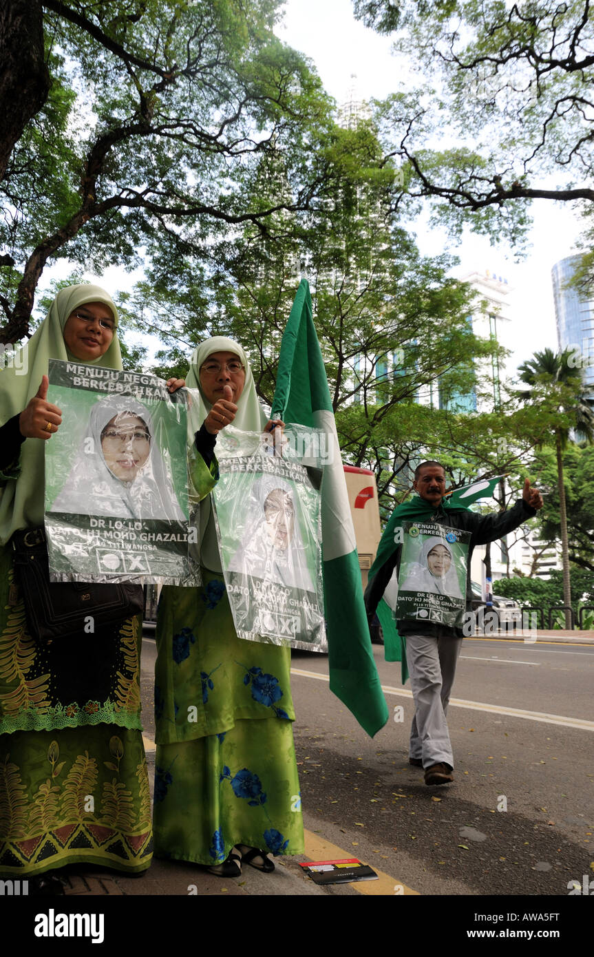 Kandidaten der Opposition in Malaysia in der Umfrage Mitte Stockfoto