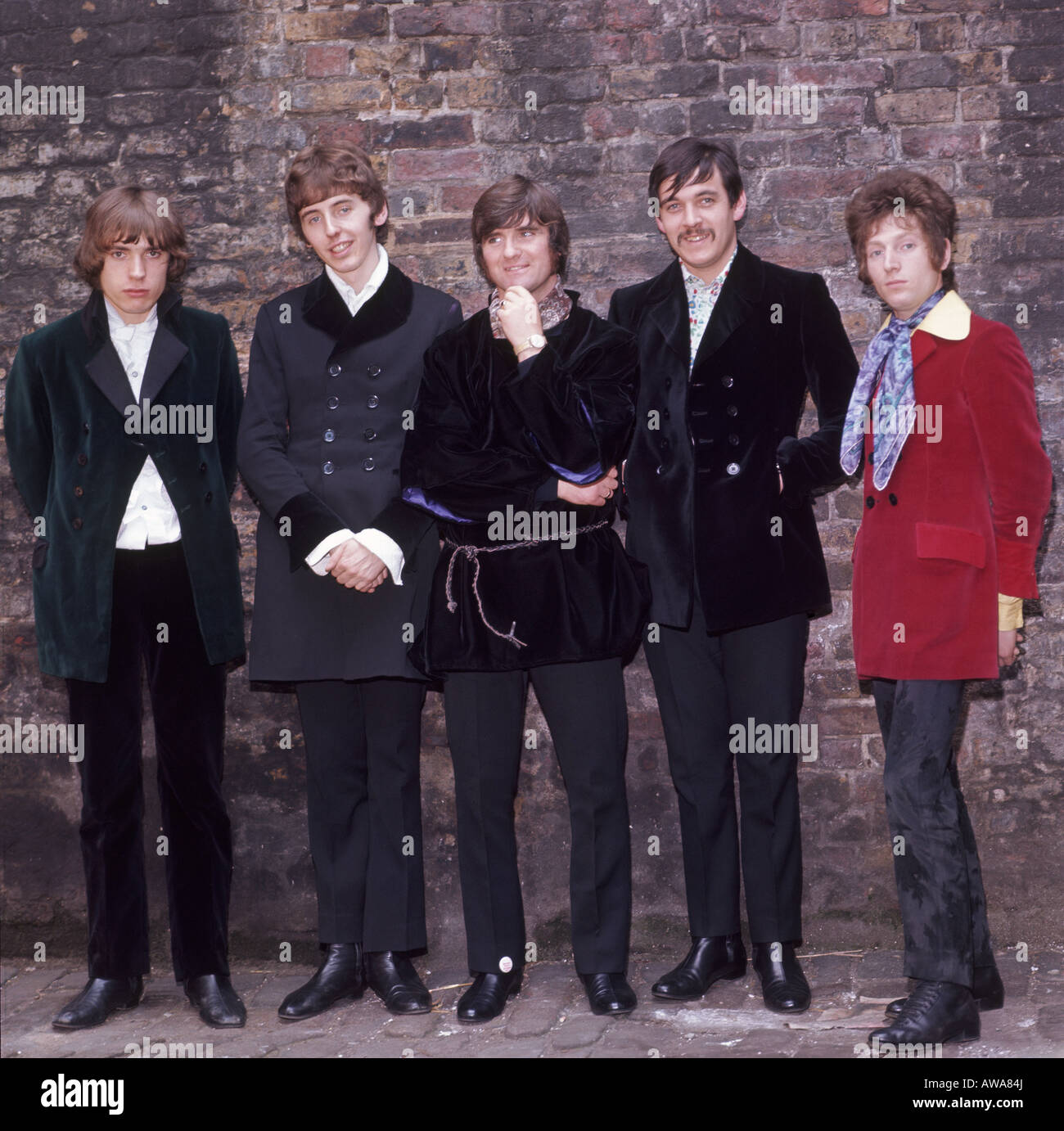 PROCUL HARUM UK-pop-Gruppe im Mai 1967 auf die Freisetzung von weißer Farbton von blass. Siehe Beschreibung unten für Identitäten. Stockfoto