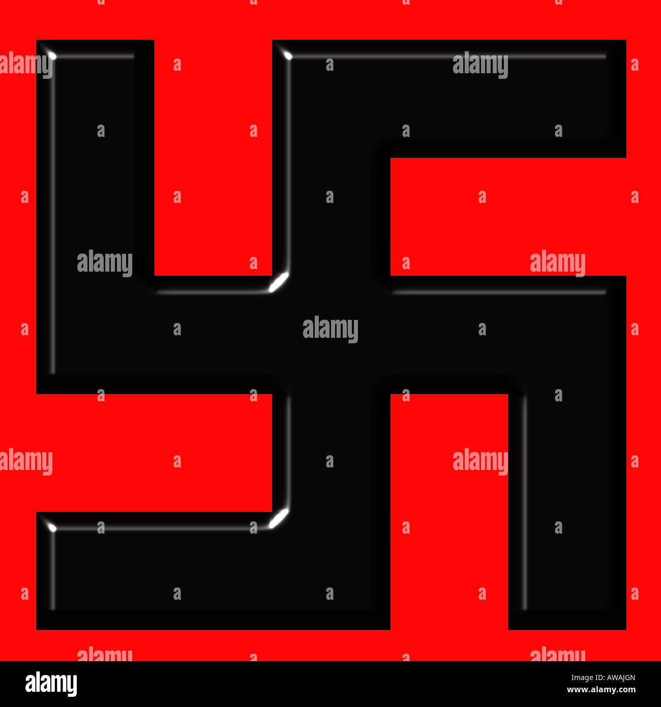 3D Nazi-Hakenkreuz Stockfoto