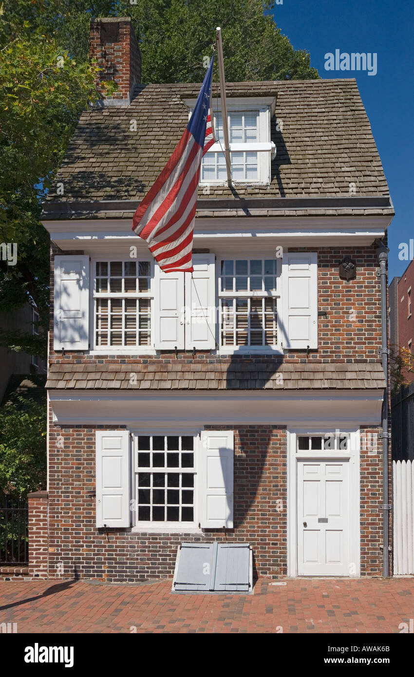 Betsy Ross House Philadelphia PA Stockfoto