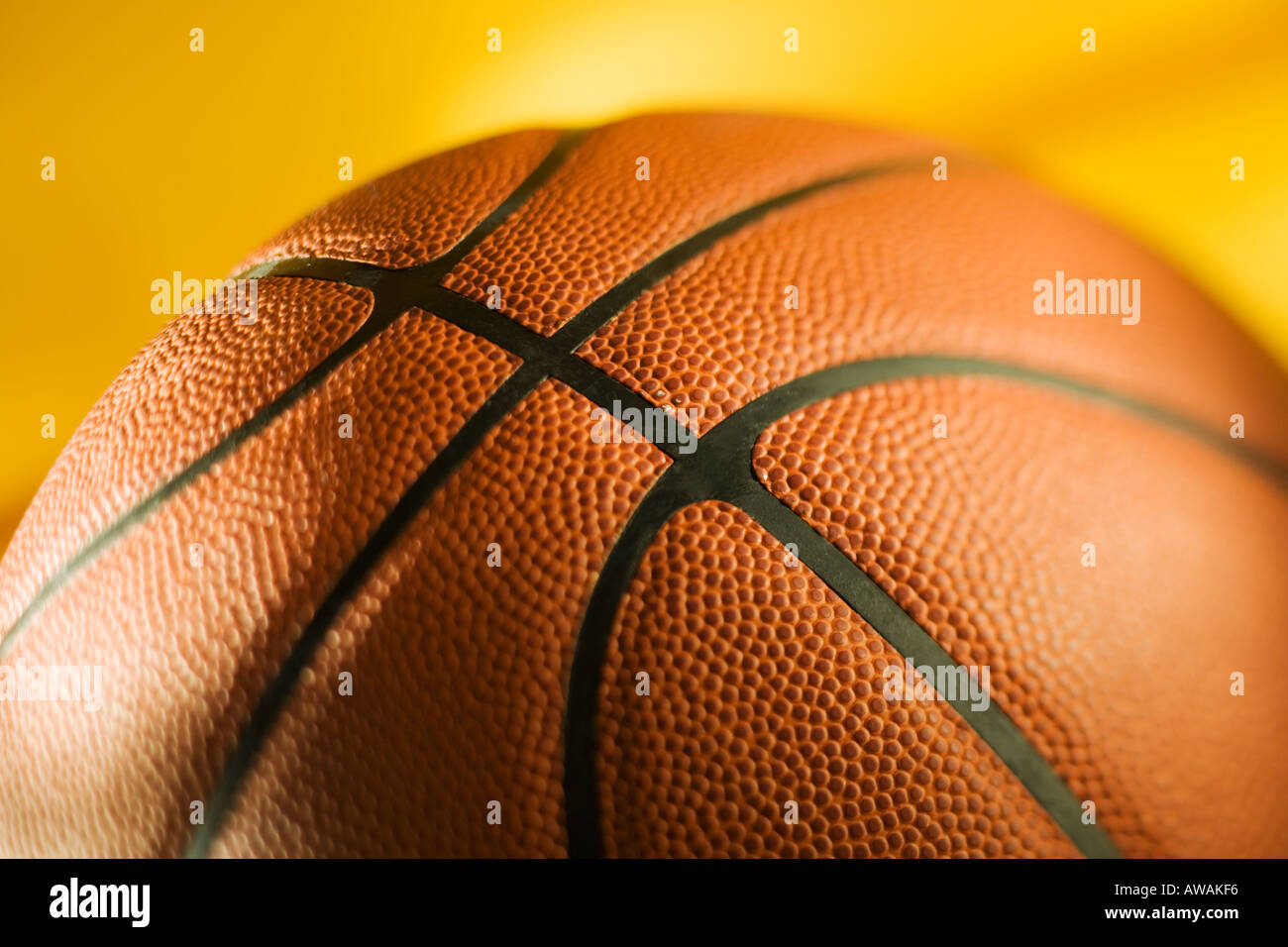 Nahaufnahme eines Basketballs Stockfoto