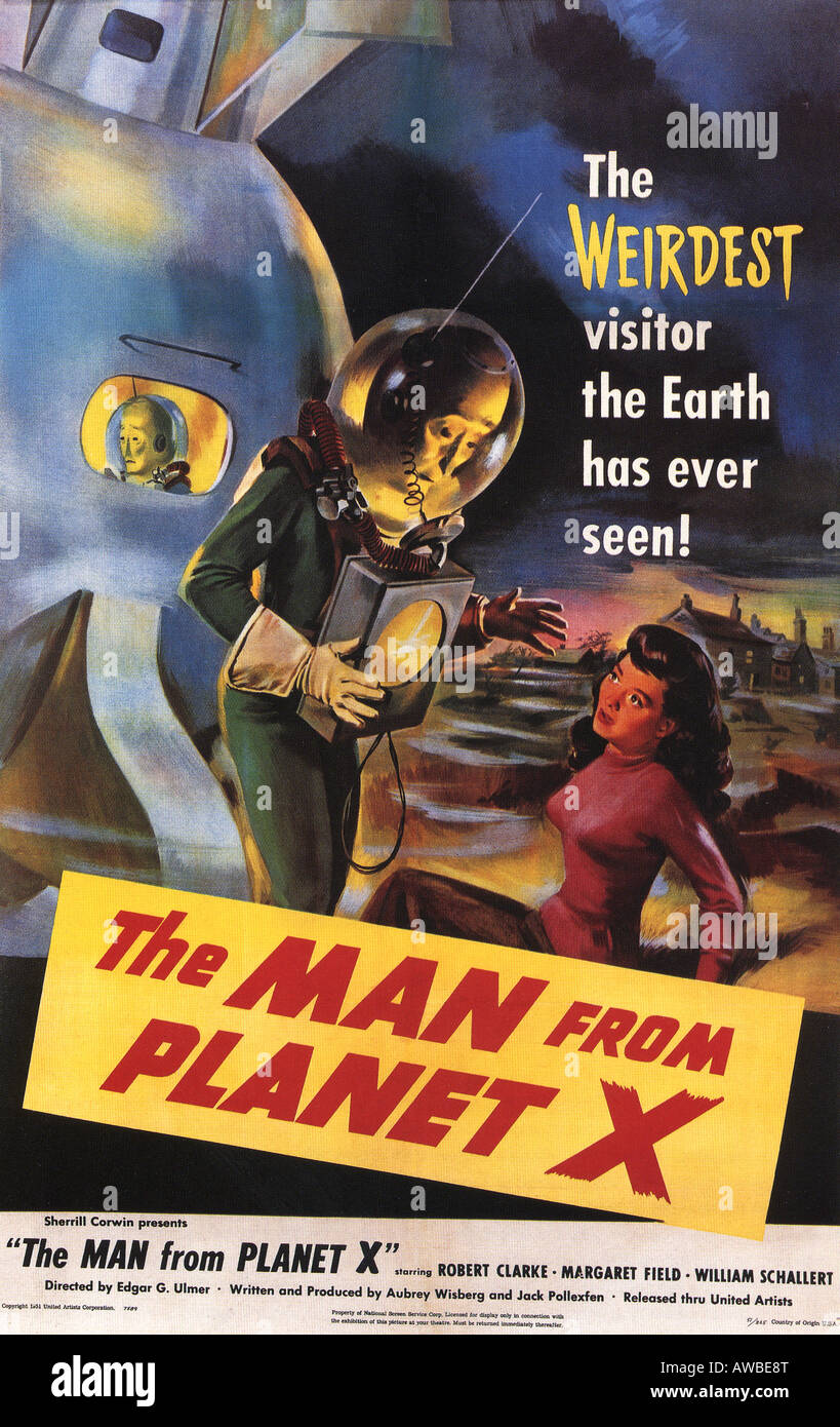 DER Mann aus PLANET X - Plakat für 1951 Sherrill Corwin/Vereinigte Künstler Film Stockfoto