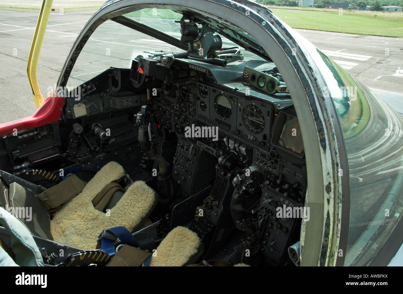 English Electric Lightning T5-Cockpit Stockfoto