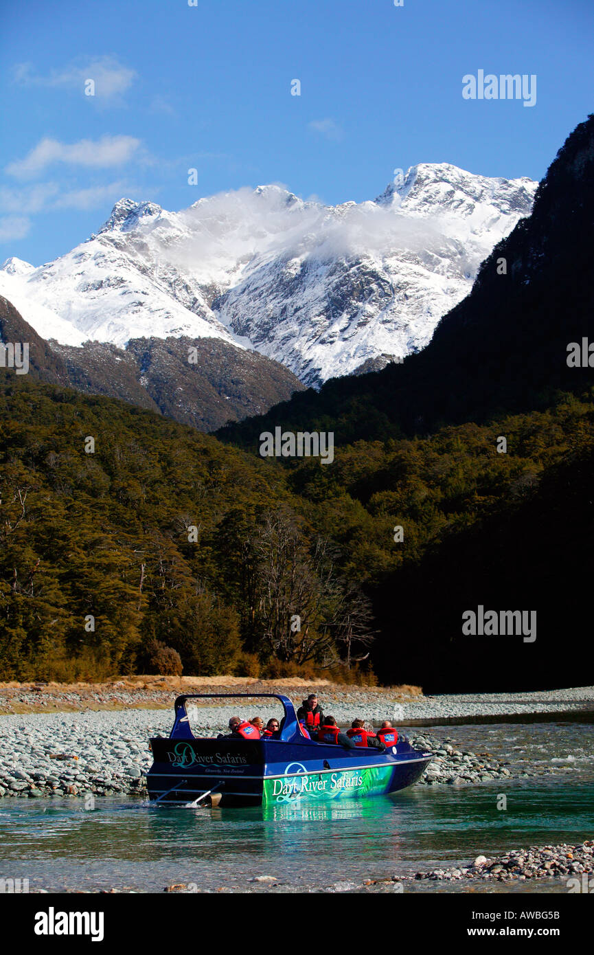 Dart River Jet Glenorchy Neuseeland Modell veröffentlicht Stockfoto