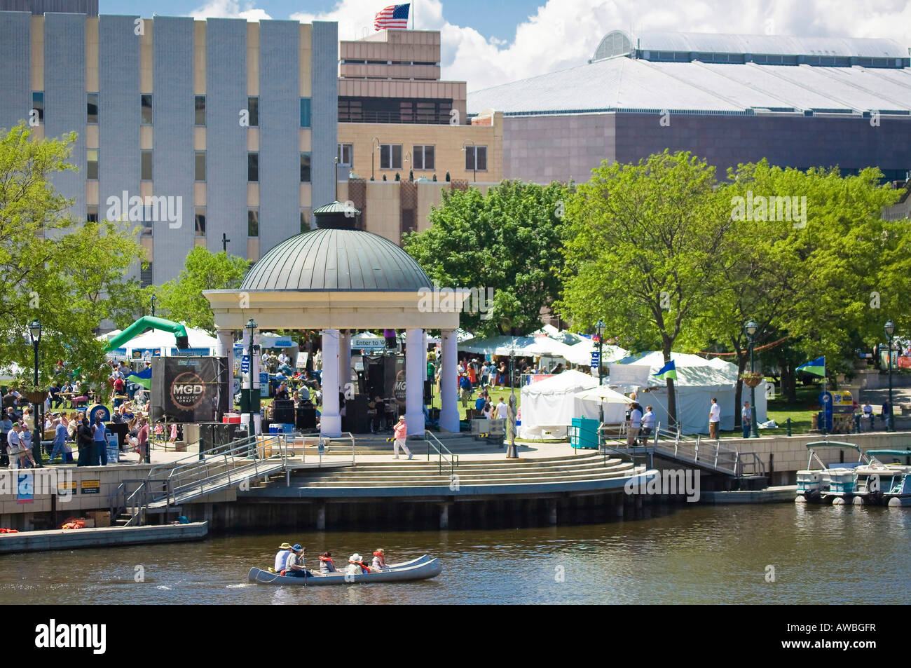 Riversplash Festival im Pere Marquette Park Milwaukee WI Stockfoto