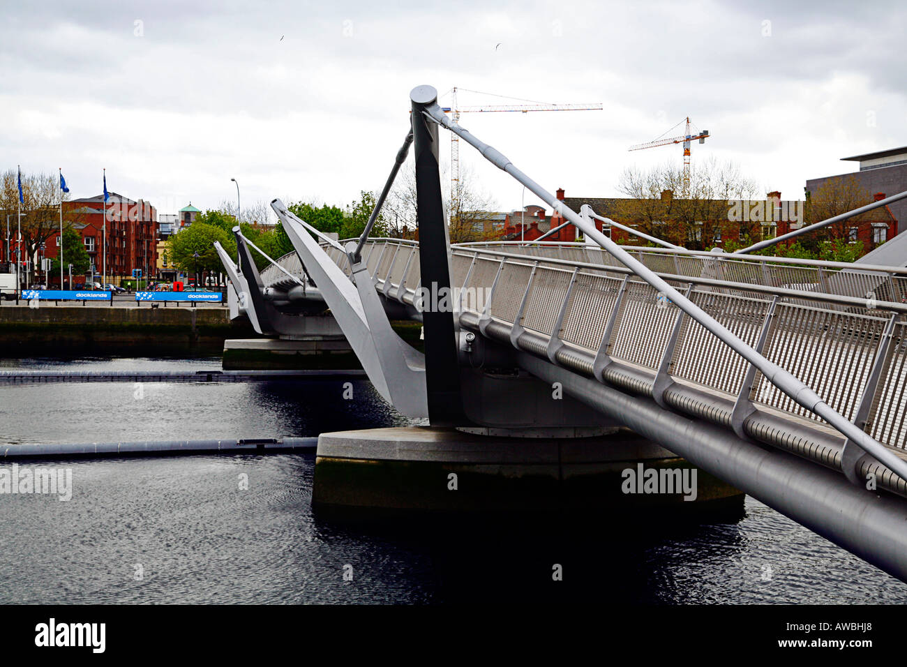 O' Casey Brücke über den Fluss Liffey Dublin Stockfoto
