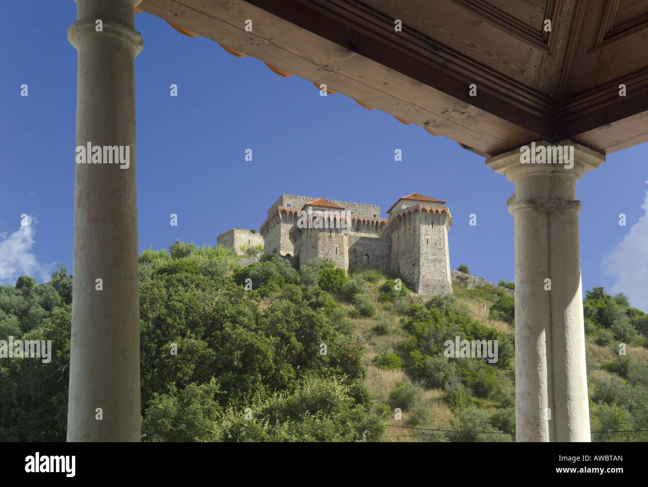 Portugal. die Costa da Prata, Zentral-Portugal, Ourém Burg in der Nähe von Fatima, Stockfoto