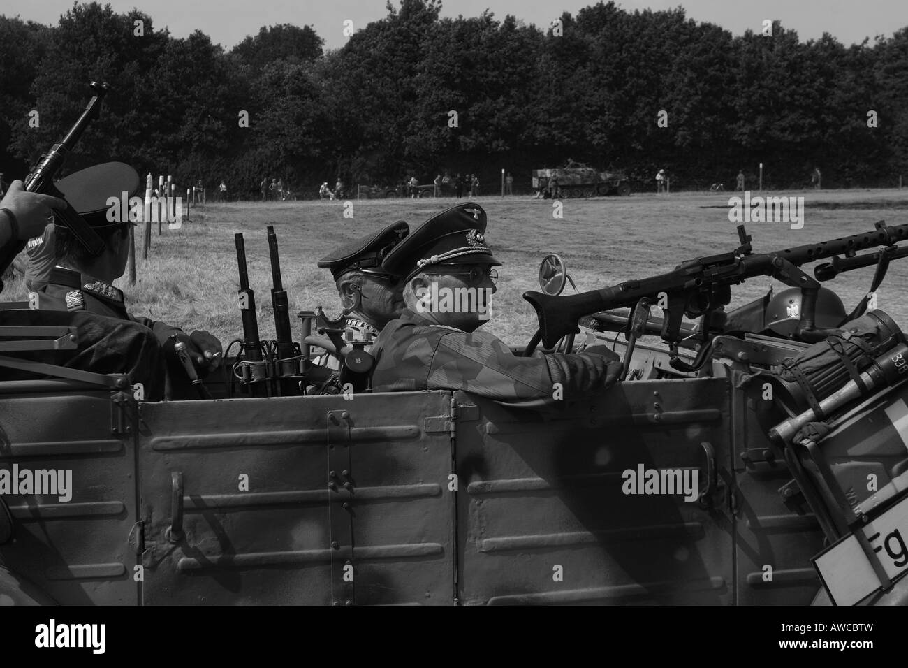Deutsche Soldaten Panzer zeigen Stockfoto