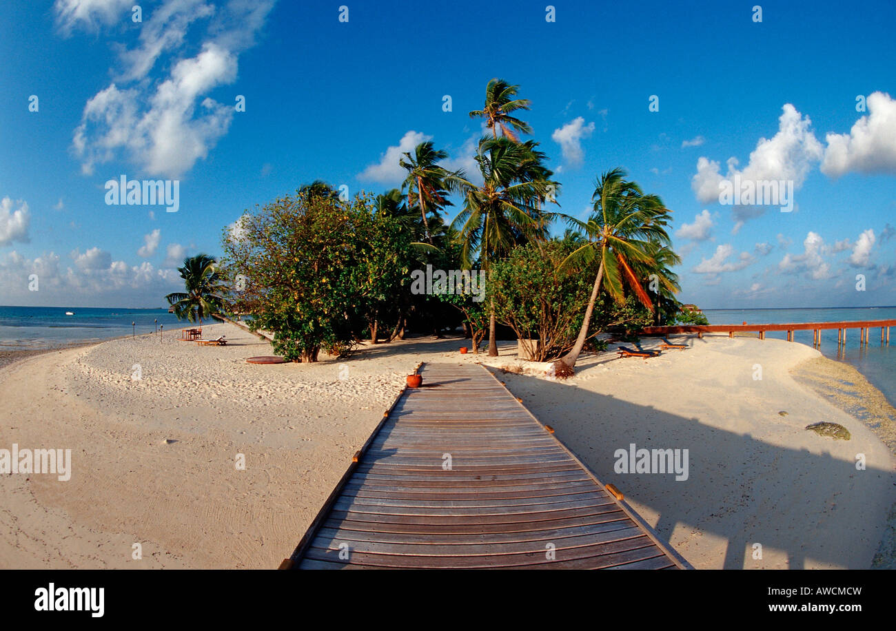 Maledivian Insel Malediven Indischer Ozean Medhufushi Meemu Atoll Stockfoto