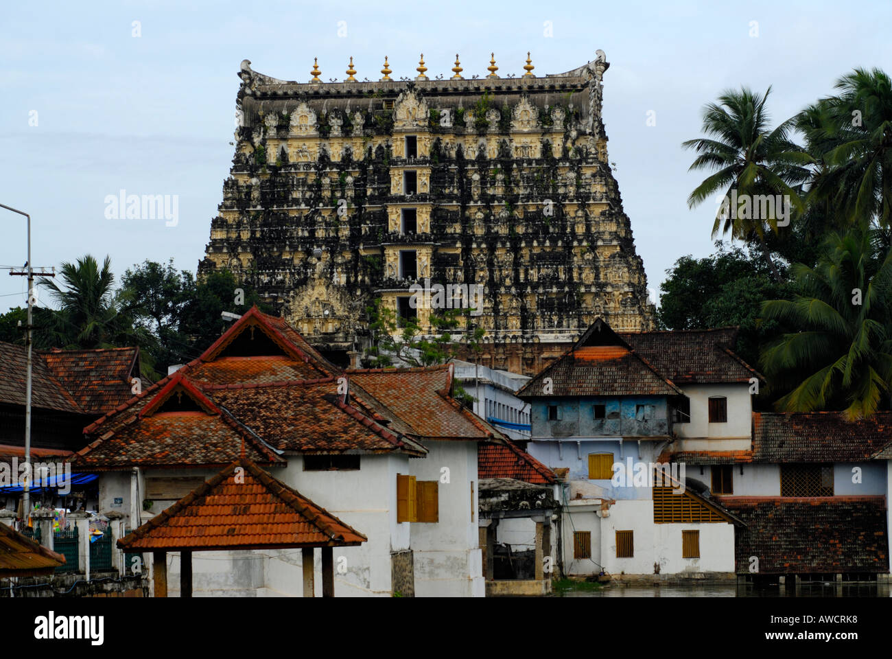 SREE PADMANABHASWAMY TEMPEL IN TRIVANDRUM KERALA Stockfoto