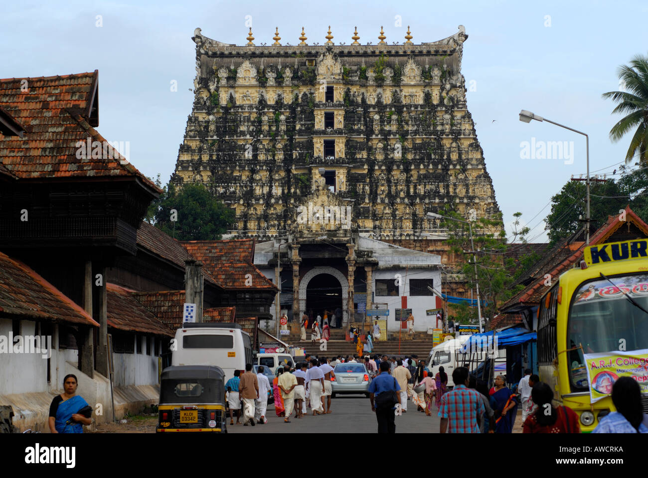 SREE PADMANABHASWAMY TEMPEL IN TRIVANDRUM KERALA Stockfoto