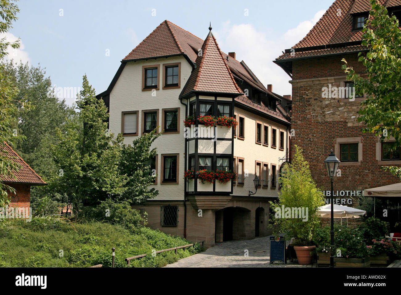 Häuser in Nürnberg, Franken, Bayern, Deutschland, Europa Stockfoto