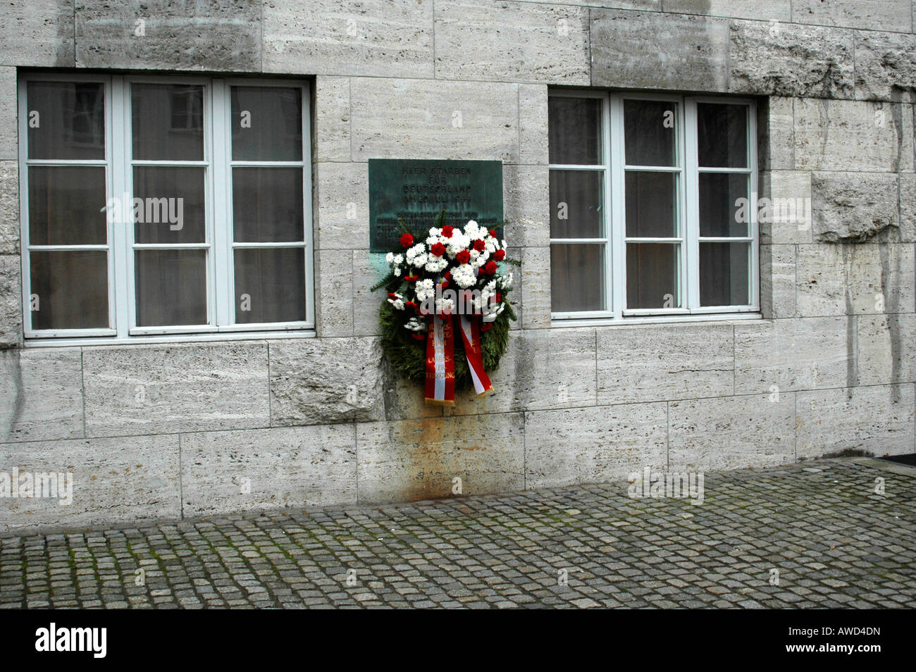 Gedenktafel für die Opfer des 20. Juli 1944 fehlgeschlagen Mordanschlag von Hitler, Berlin, Deutschland, Europa Stockfoto