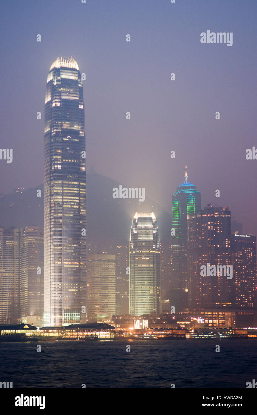 Luftverschmutzung in Hong Kong Stockfoto