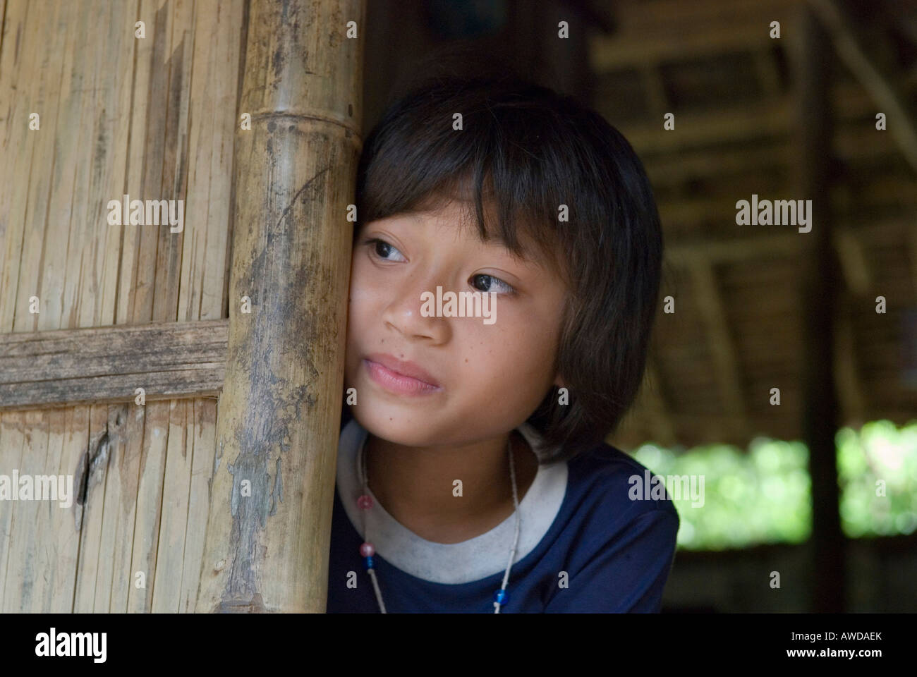 Porträt eines Mädchens, Mae Ra Camp für burmesische Flüchtlinge, Maesot, Thailand Stockfoto