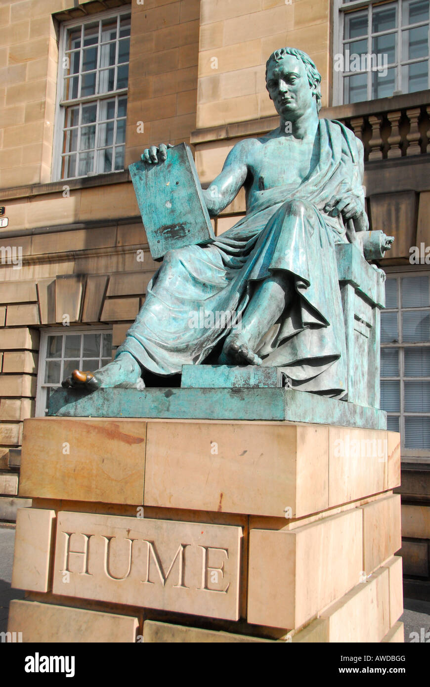 Denkmal für David Hume, Edinburgh, Schottland Stockfoto