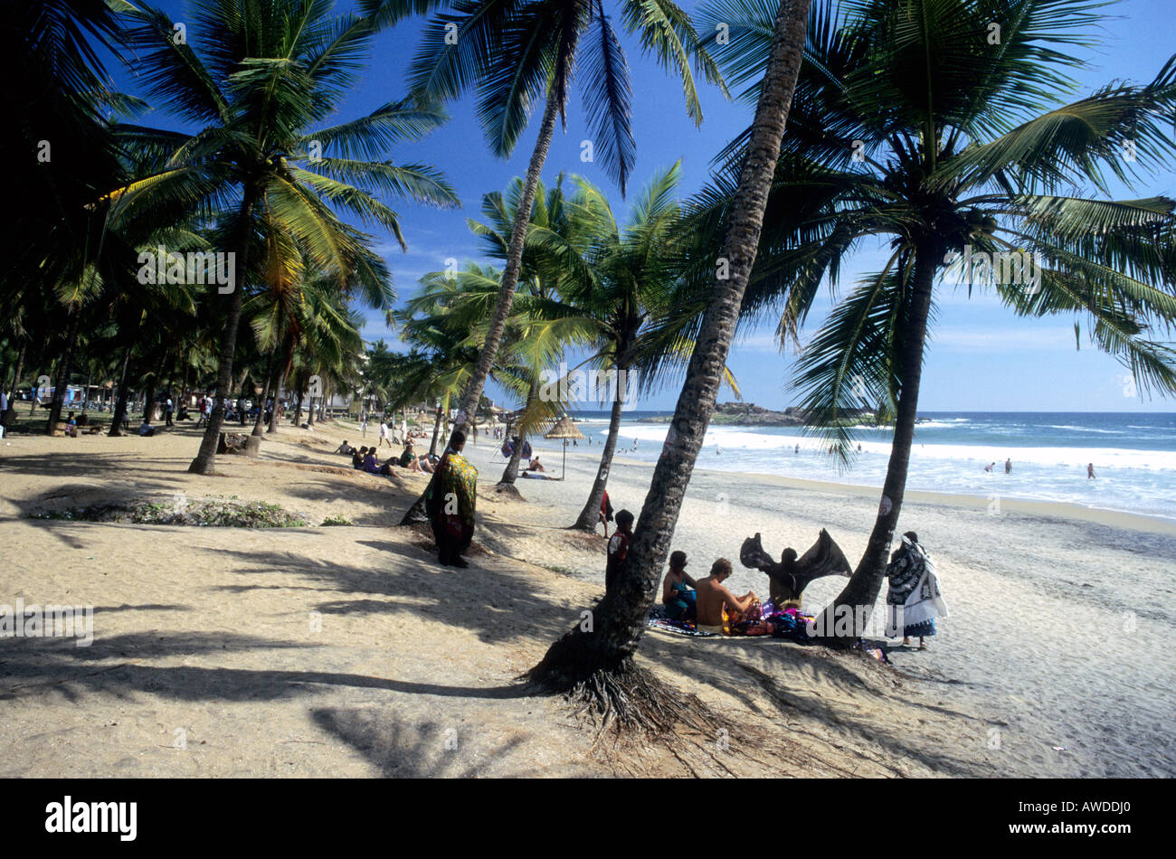 Kovalam Beach, Trivandrum, Kerala, Indien Stockfoto
