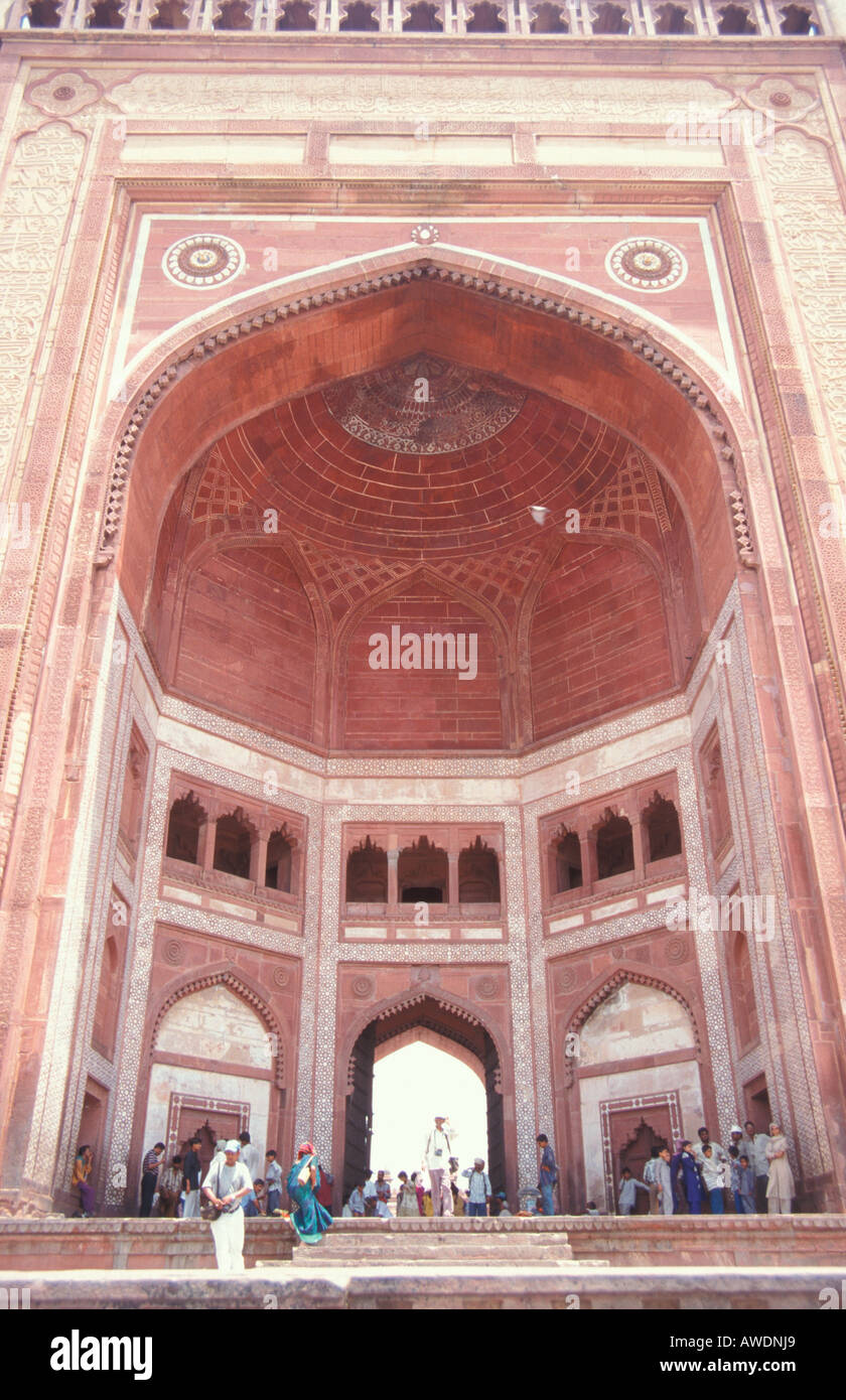 Öffentlichen Tor Jama Masjid Fatehpur Sikri Indien Stockfoto