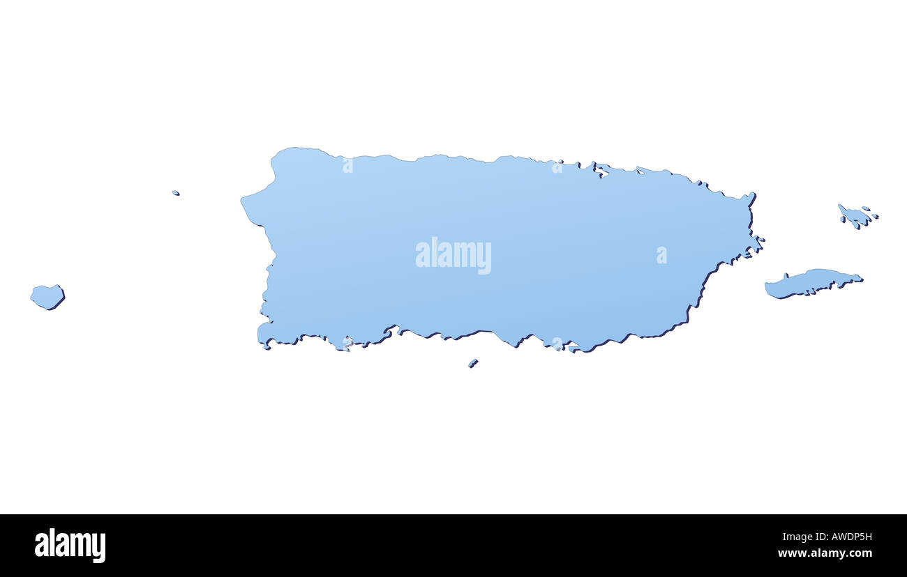 Puerto Rico Karte Stockfoto