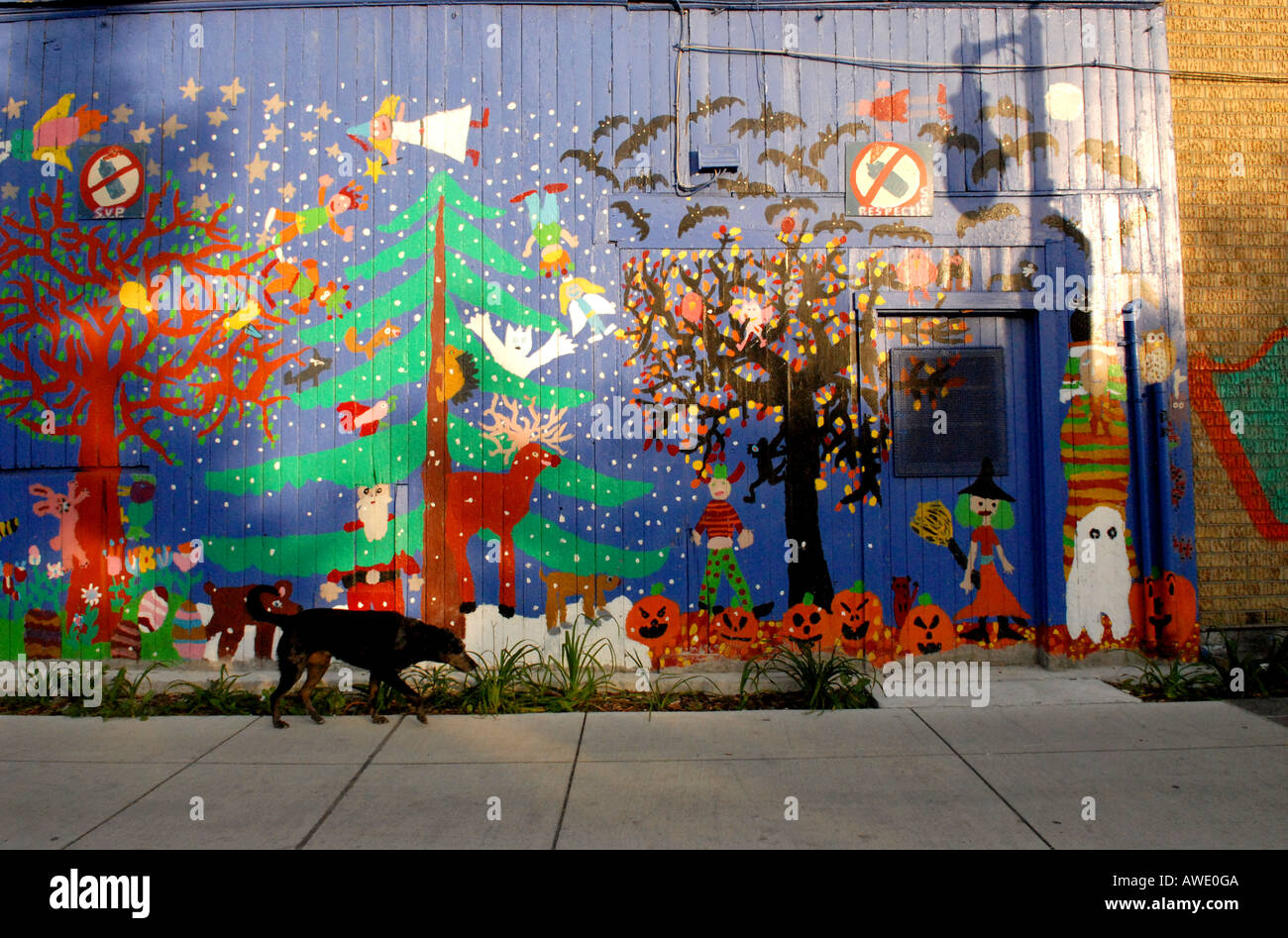 Wandmalerei Montreal Kanada Stockfoto