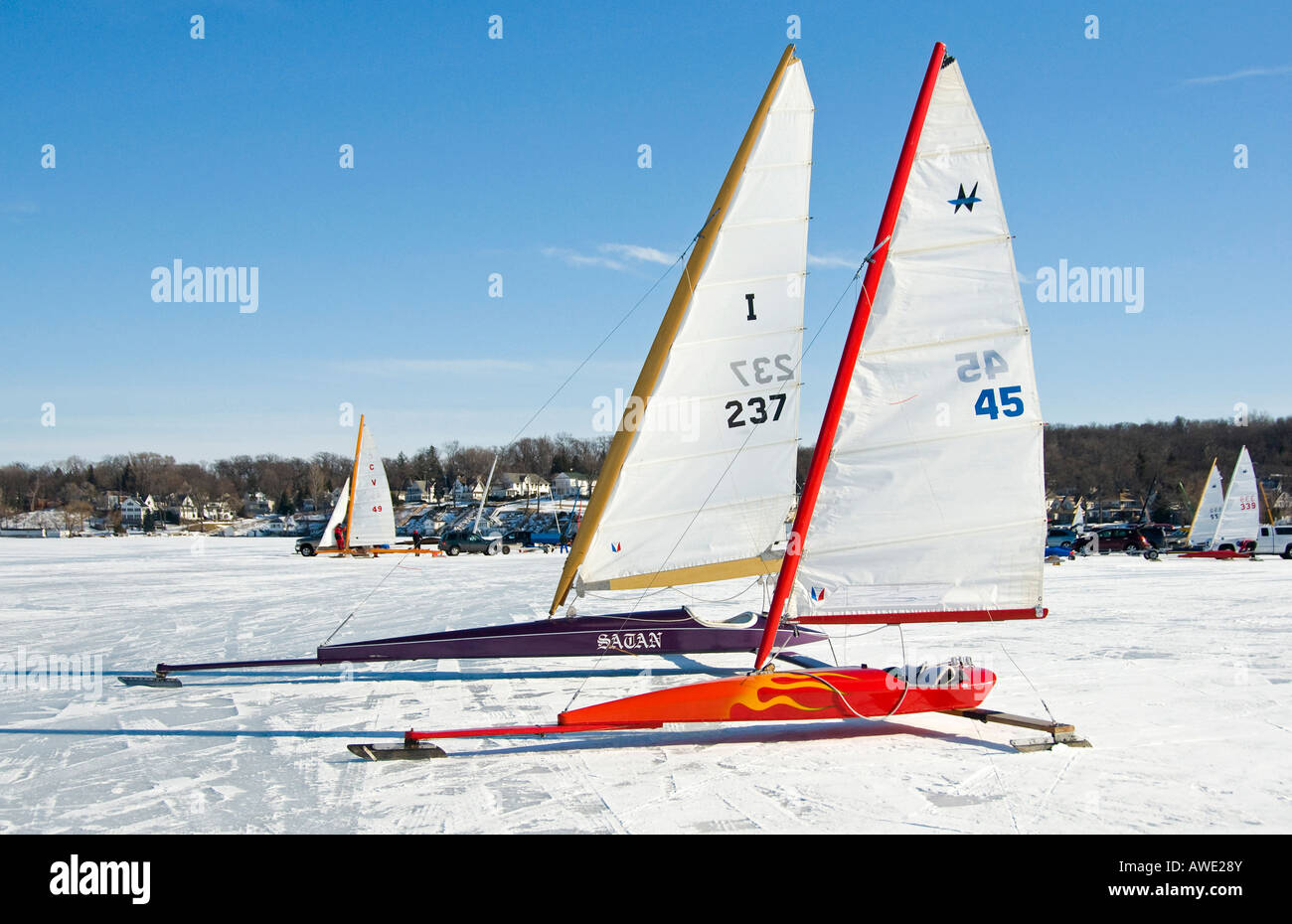 Situation am Genfer See, Wisconsin, USA Stockfoto