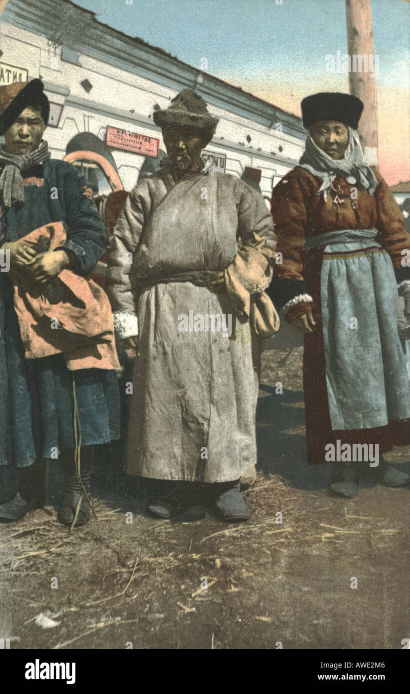 Russische Ansichtskarte der östlichen Sibirier circa 1905 Stockfoto